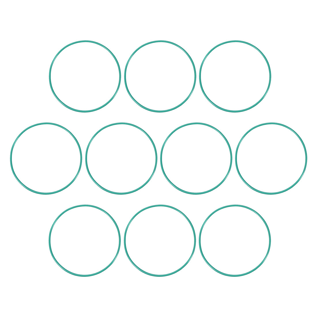 uxcell Uxcell Fluorine Rubber O Rings, 72mm OD, 68.2mm Inner Diameter, 1.9mm Width, Seal Gasket Green 10Pcs