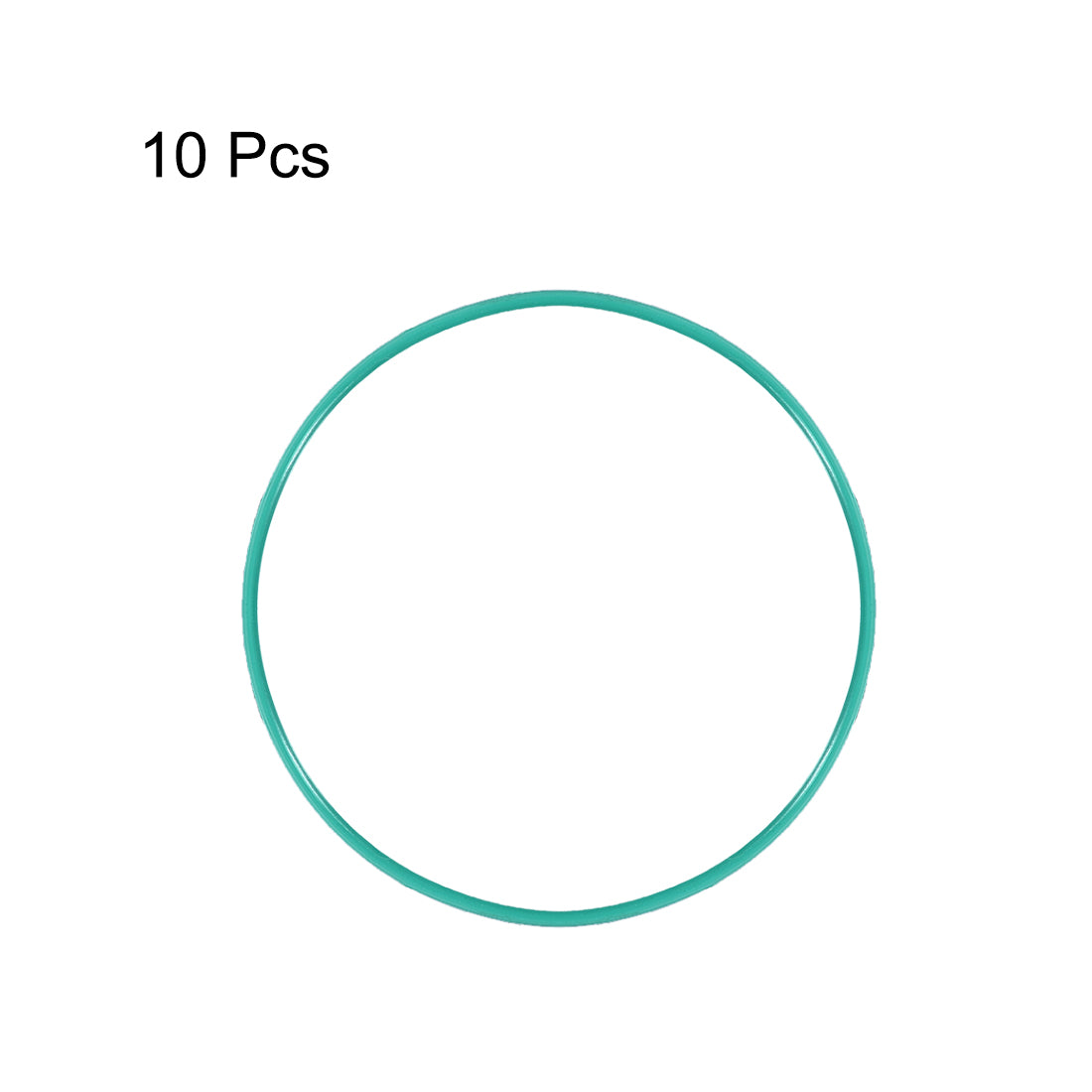 uxcell Uxcell Fluorine Rubber O Rings, 74mm OD, 70.2mm Inner Diameter, 1.9mm Width, Seal Gasket Green 10Pcs