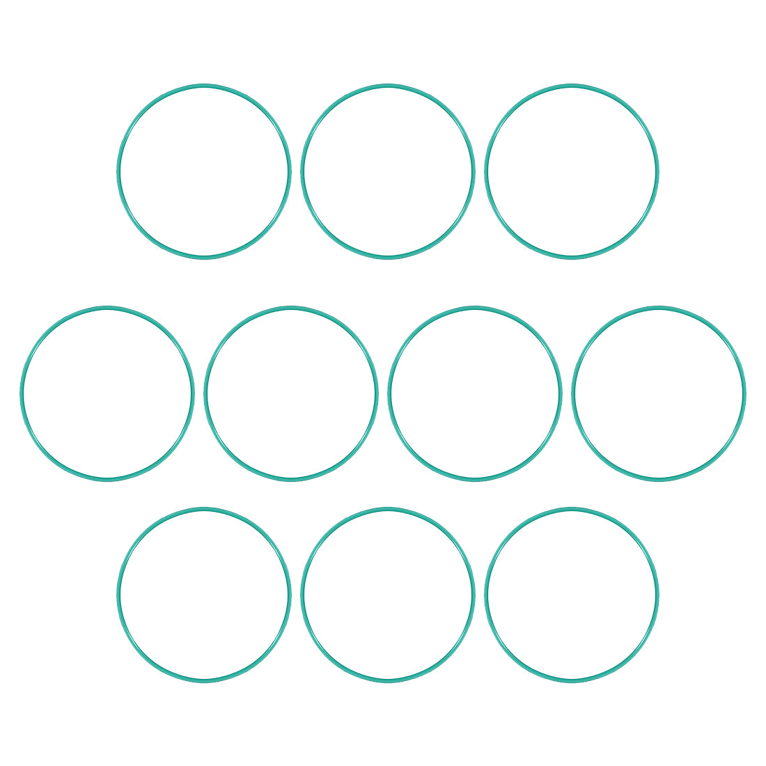 uxcell Uxcell Fluorine Rubber O Rings, 74mm OD, 70.2mm Inner Diameter, 1.9mm Width, Seal Gasket Green 10Pcs