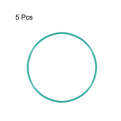 Harfington Uxcell Fluorine Rubber O Rings, 75mm OD, 71.2mm Inner Diameter, 1.9mm Width, Seal Gasket Green 5Pcs