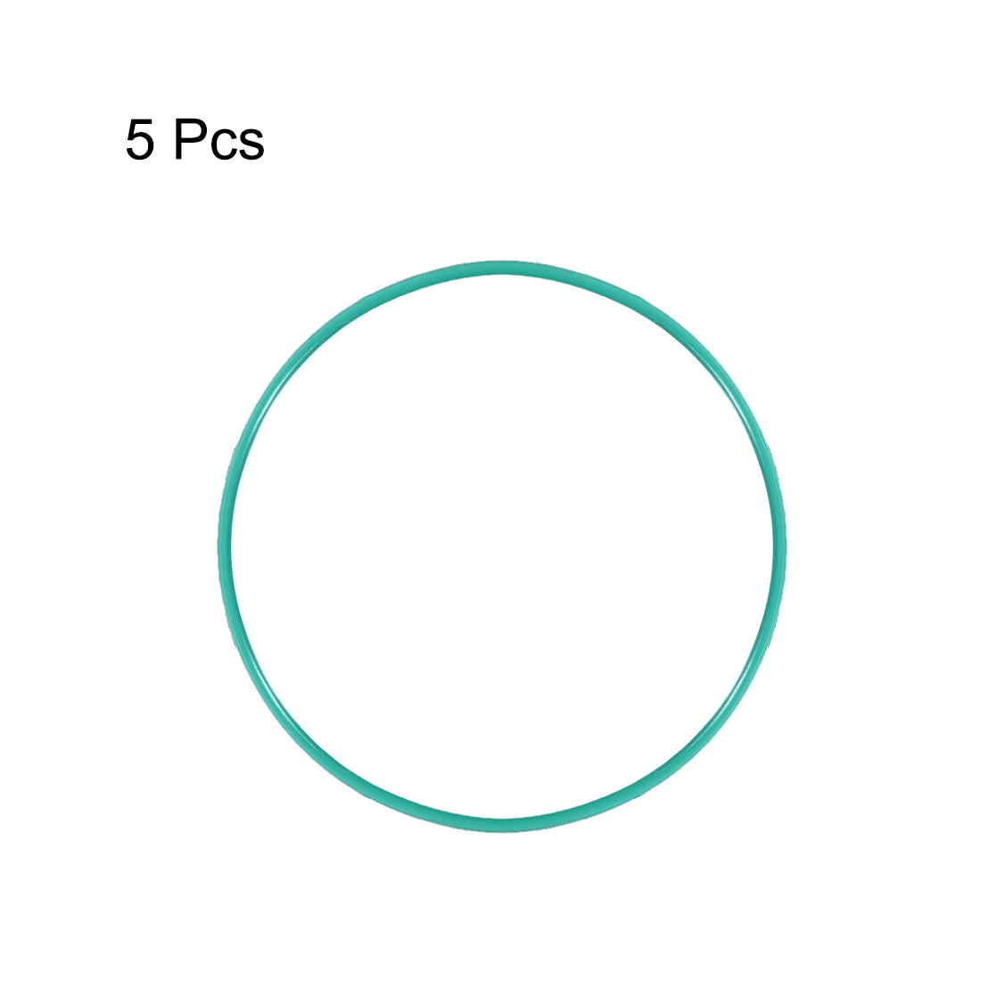 uxcell Uxcell Fluorine Rubber O Rings, 76mm OD, 72.2mm Inner Diameter, 1.9mm Width, Seal Gasket Green 5Pcs