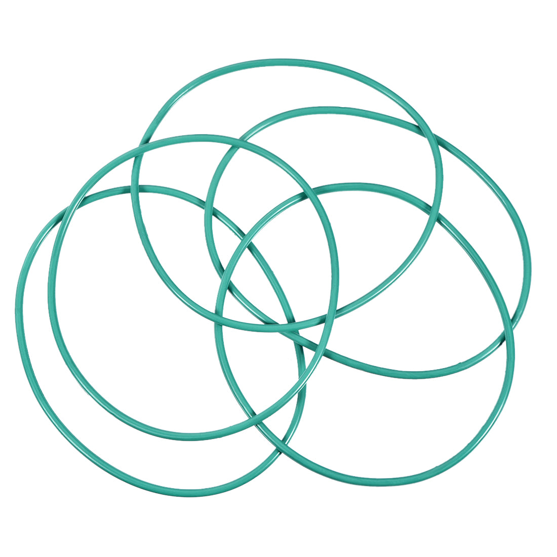 uxcell Uxcell Fluorine Rubber O Rings, 77mm OD, 73.2mm Inner Diameter, 1.9mm Width, Seal Gasket Green 5Pcs