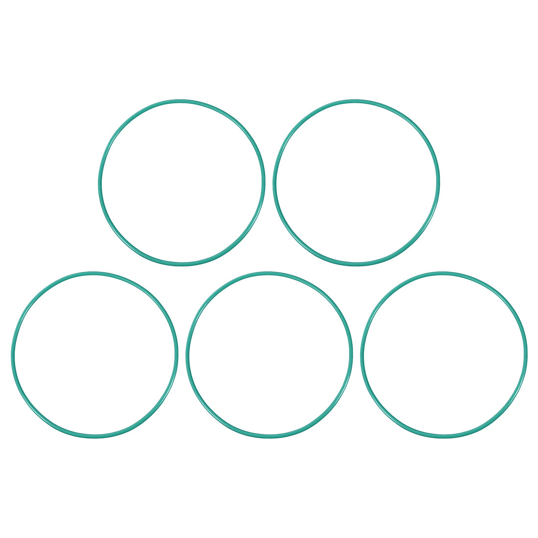uxcell Uxcell Fluorine Rubber O Rings, 77mm OD, 73.2mm Inner Diameter, 1.9mm Width, Seal Gasket Green 5Pcs