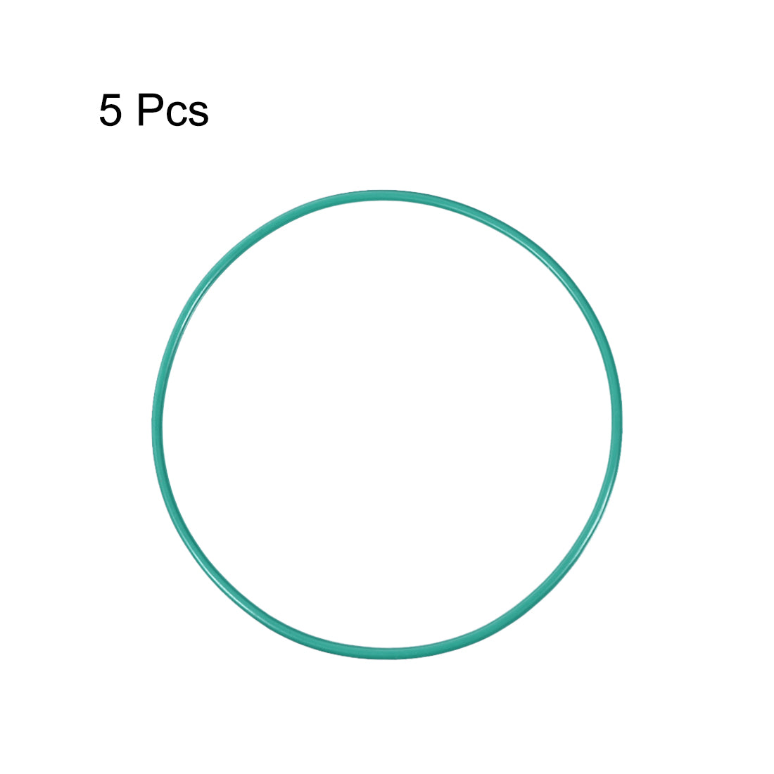 uxcell Uxcell Fluorine Rubber O Rings, 78mm OD, 74.2mm Inner Diameter, 1.9mm Width, Seal Gasket Green 5Pcs