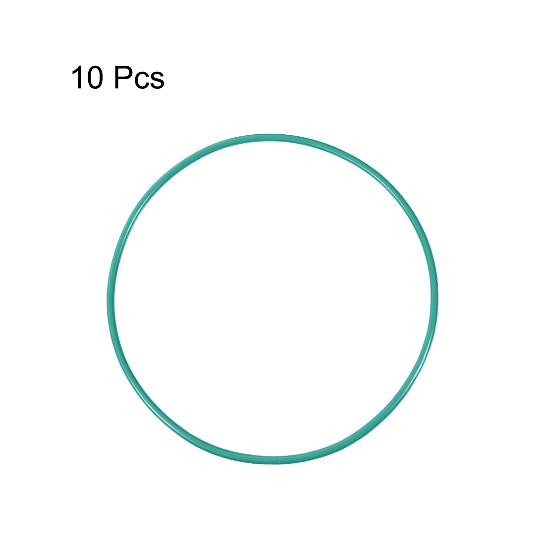 uxcell Uxcell Fluorine Rubber O Rings, 78mm OD, 74.2mm Inner Diameter, 1.9mm Width, Seal Gasket Green 10Pcs