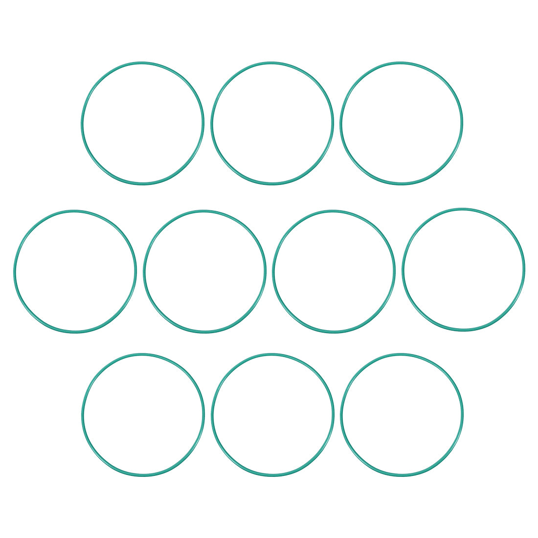 uxcell Uxcell Fluorine Rubber O Rings, 78mm OD, 74.2mm Inner Diameter, 1.9mm Width, Seal Gasket Green 10Pcs