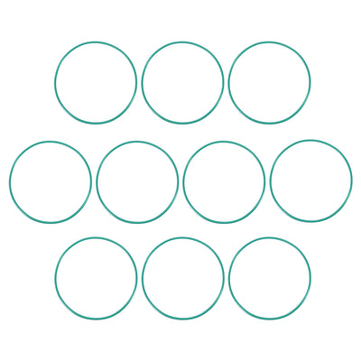 uxcell Uxcell Fluorine Rubber O Rings, 78mm OD, 74.2mm Inner Diameter, 1.9mm Width, Seal Gasket Green 10Pcs