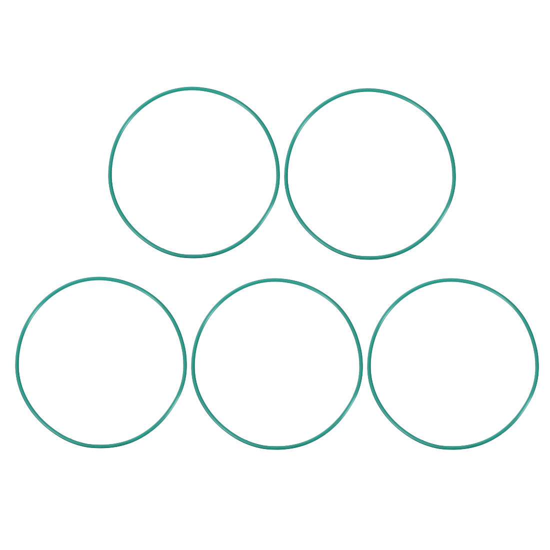 uxcell Uxcell Fluorine Rubber O Rings, 82mm OD, 78.2mm Inner Diameter, 1.9mm Width, Seal Gasket Green 5Pcs