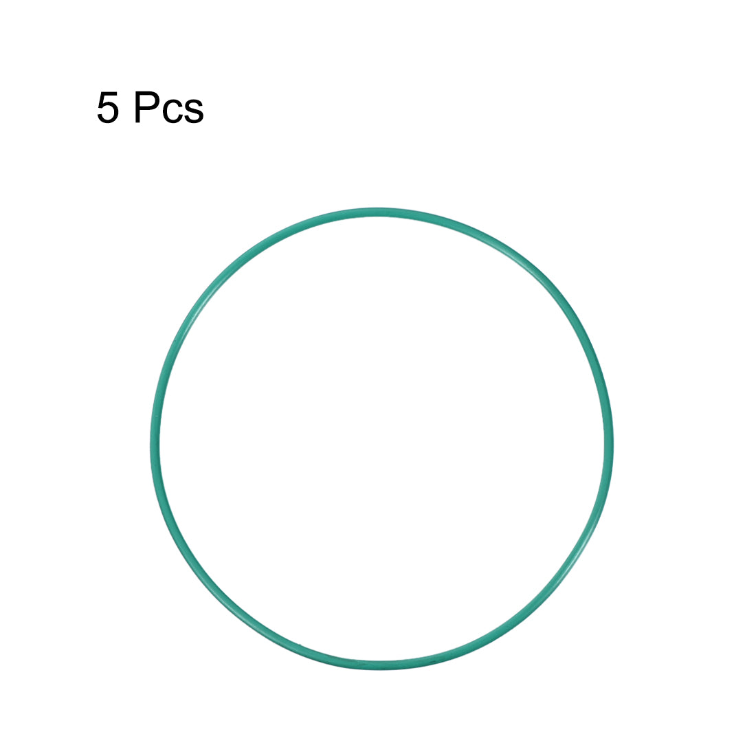 uxcell Uxcell Fluorine Rubber O Rings, 83mm OD, 79.2mm Inner Diameter, 1.9mm Width, Seal Gasket Green 5Pcs