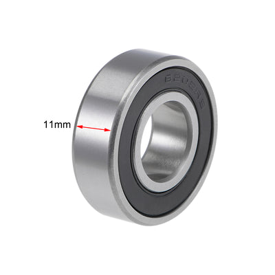 Harfington Uxcell 6202-5/8-2RS Ball Bearings Z2 5/8"x35mmx11mm Double Sealed Chrome Steel 10pcs