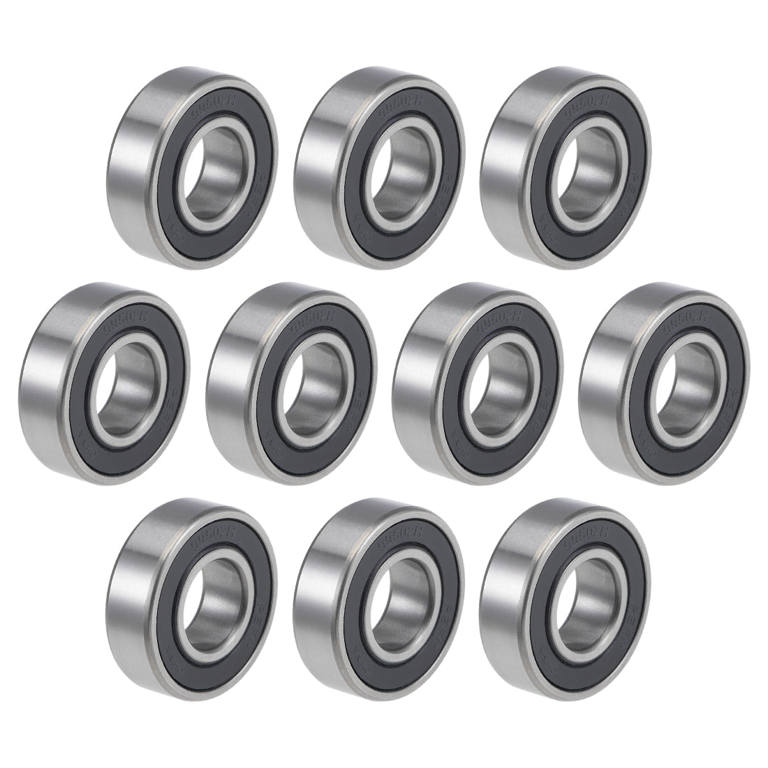 uxcell Uxcell 99502H-2RS Ball Bearings Z2 5/8"x1-3/8"x11mm Double Sealed Chrome Steel 10pcs