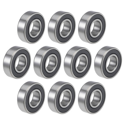 uxcell Uxcell 99502H-2RS Ball Bearings Z2 5/8"x1-3/8"x11mm Double Sealed Chrome Steel 10pcs