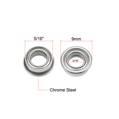 Harfington FR156ZZ Ball Bearings Z2 3/16"x5/16"x1/8" Double Shielded Chrome Steel 5pcs