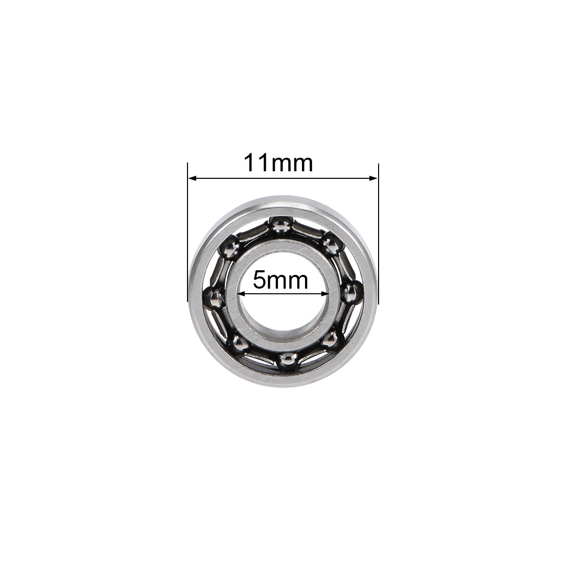 uxcell Miniature Deep Groove Ball Bearings Open Type Chrome Steel Bearings
