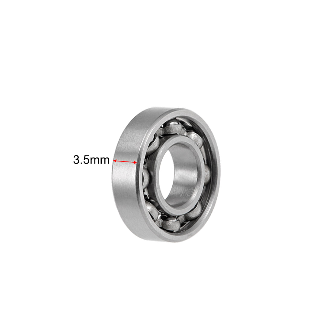 uxcell Miniature Deep Groove Ball Bearings Open Type Chrome Steel Bearings