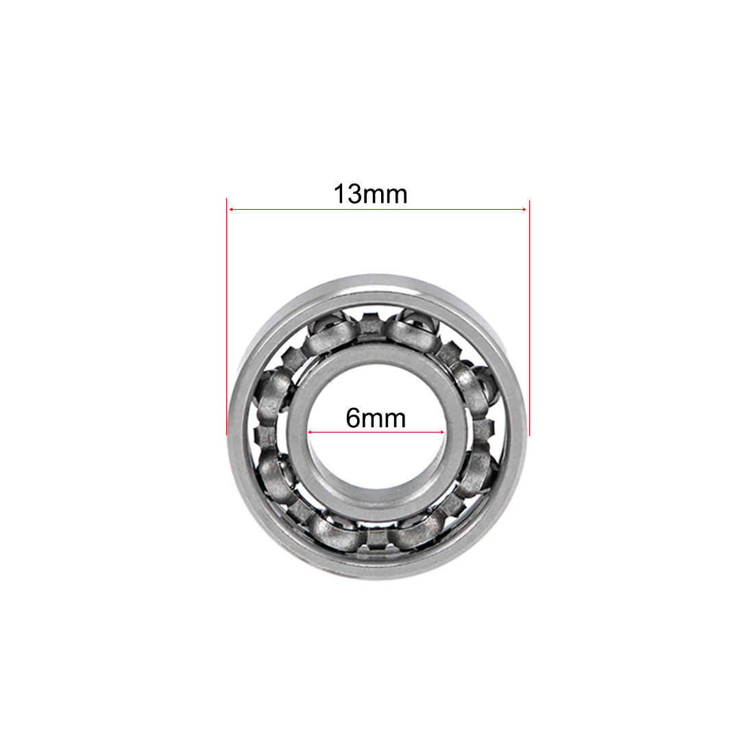 uxcell Miniature Deep Groove Ball Bearings Open Type Chrome Steel Bearings