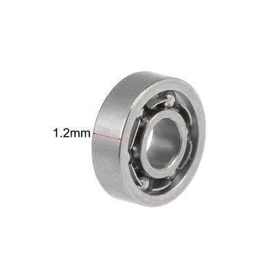 Harfington Miniature Deep Groove Ball Bearings Open Type Chrome Steel Bearings