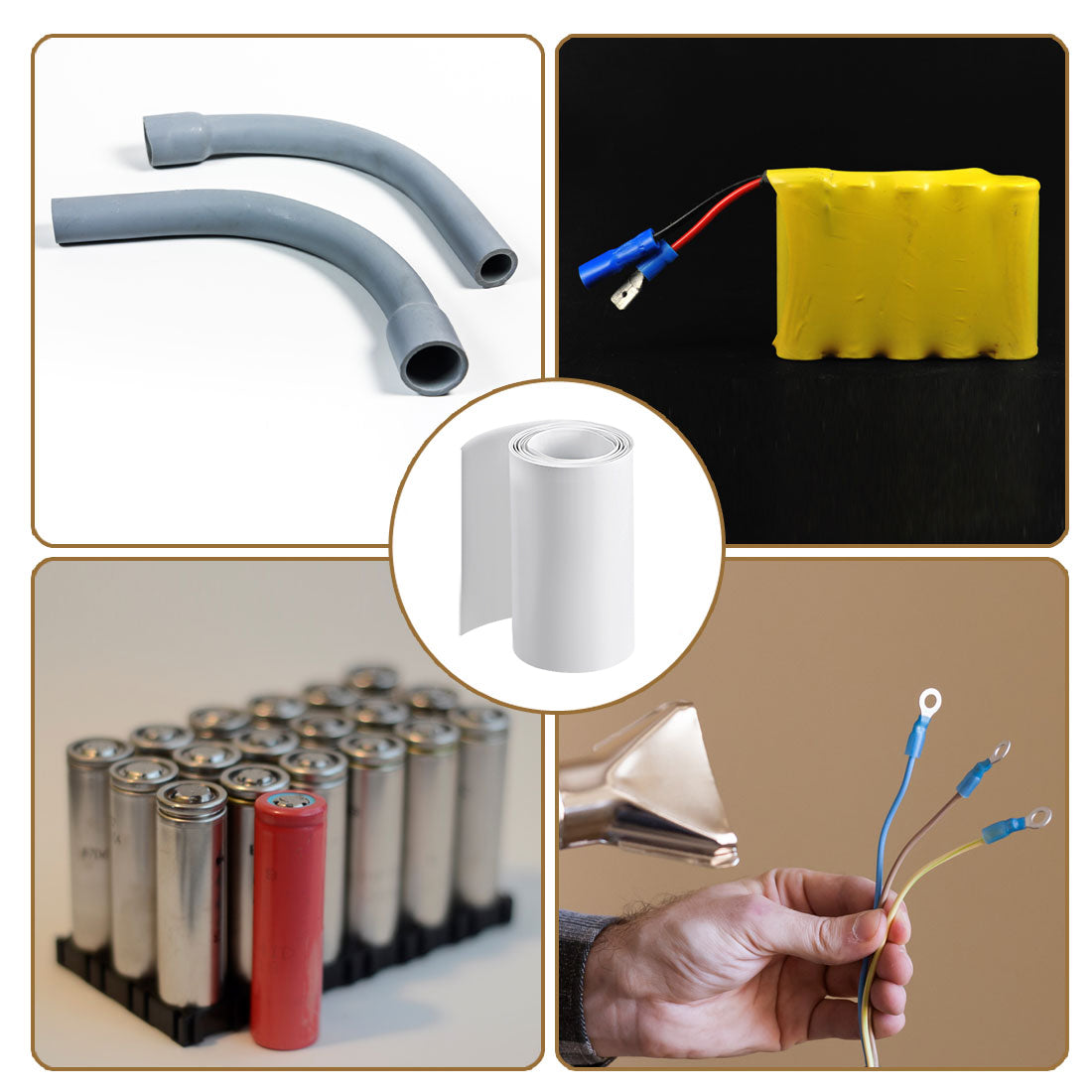 Harfington PVC Heat Shrink Tube 70mm Flat Width Wrap