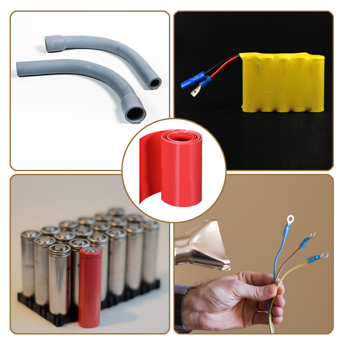 Harfington PVC Heat Shrink Tube 70mm Flat Width Wrap