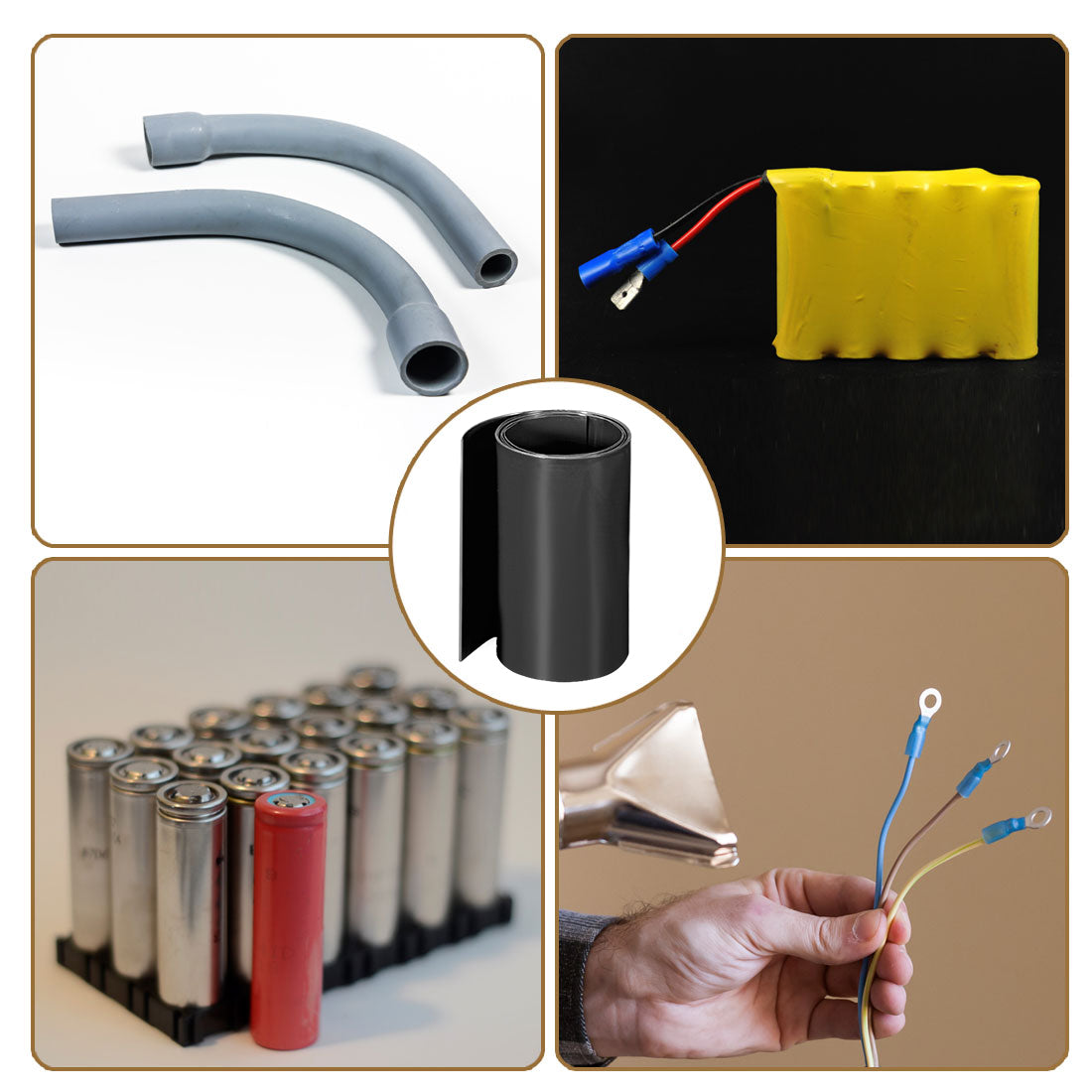 Harfington PVC Heat Shrink Tube 80mm Flat Width Wrap