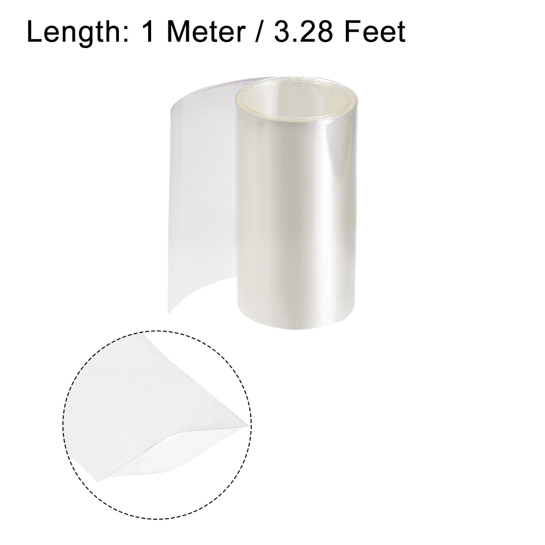 Harfington PVC Heat Shrink Tube 80mm Flat Width Wrap