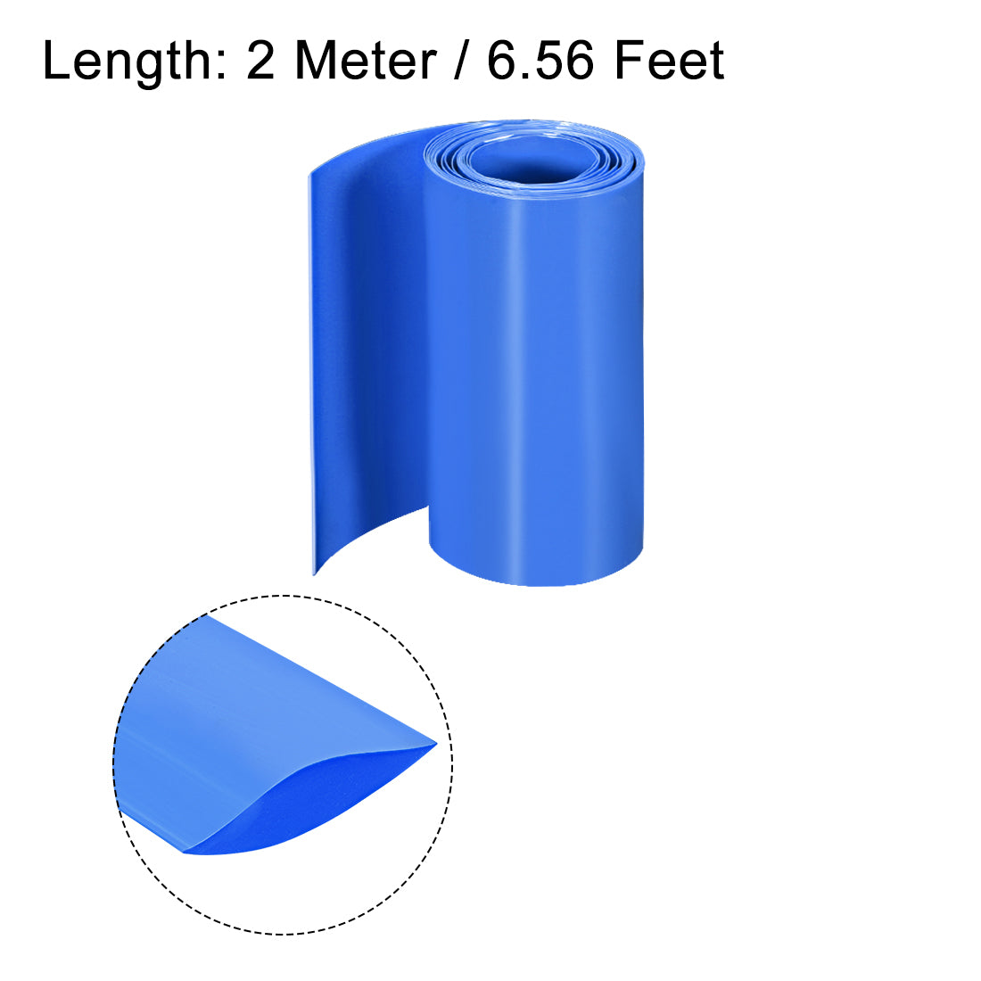 Harfington PVC Heat Shrink Tube 80mm Flat Width Wrap