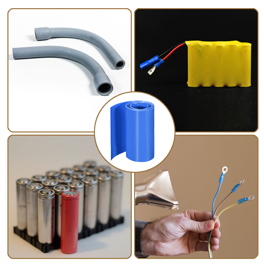 Harfington PVC Heat Shrink Tube 80mm Flat Width Wrap