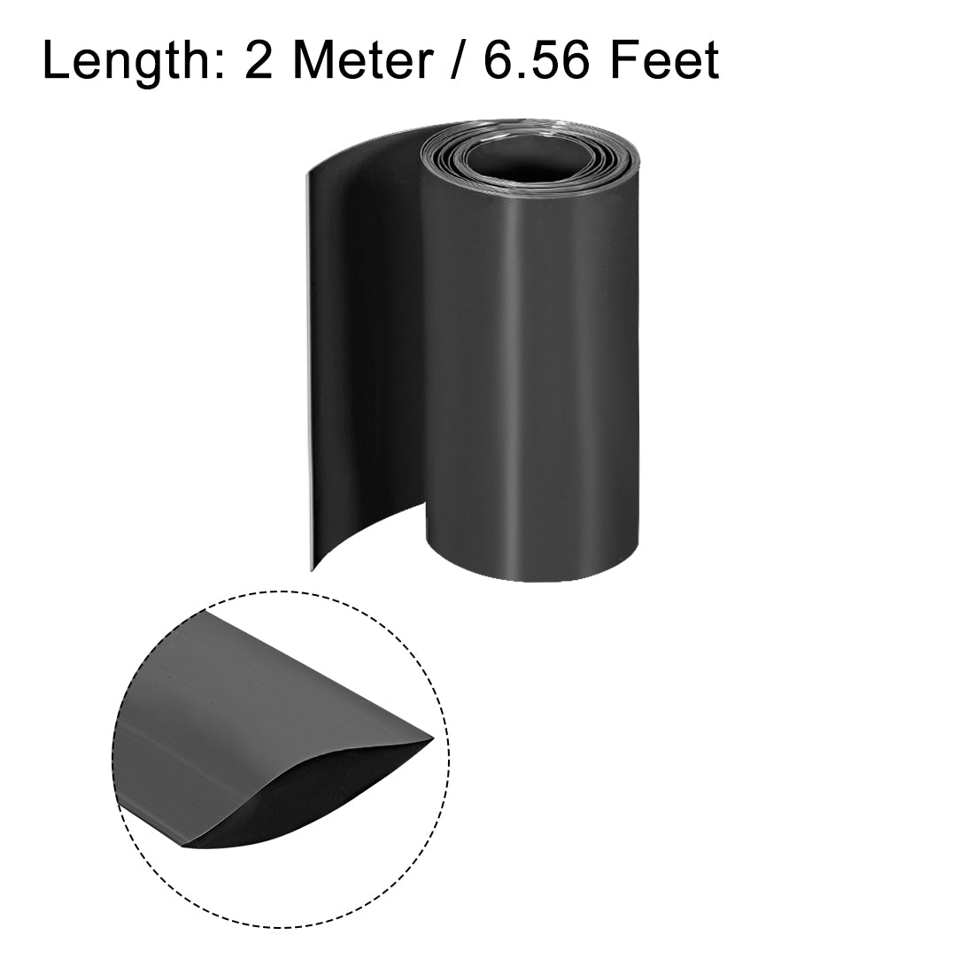 Harfington PVC Heat Shrink Tube 80mm Flat Width Wrap