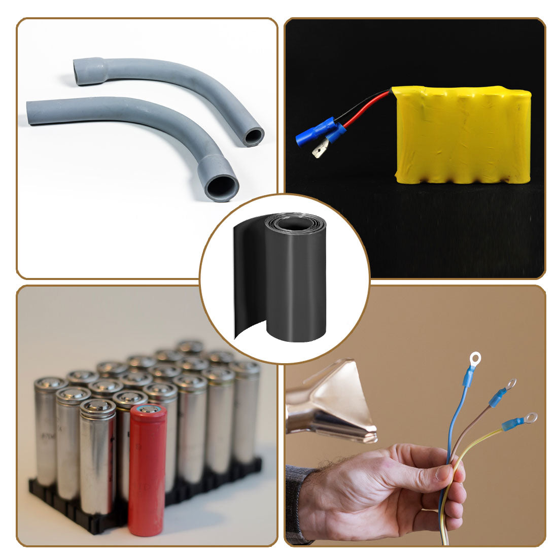 Harfington PVC Heat Shrink Tube 80mm Flat Width Wrap