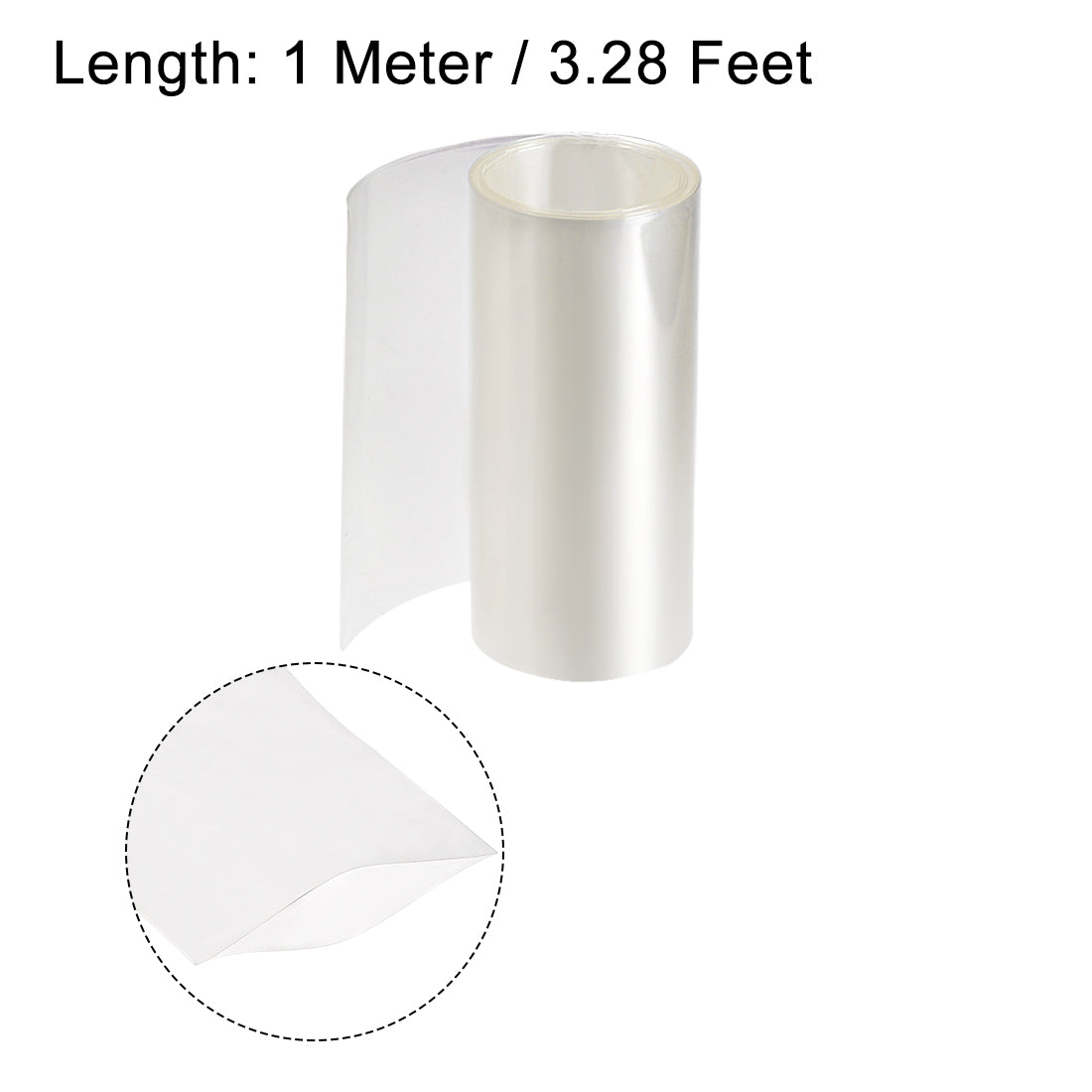 uxcell PVC Heat Shrink Tube 95mm Flat Width Wrap