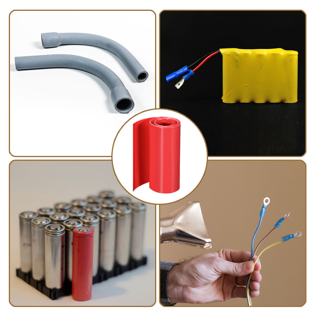 uxcell PVC Heat Shrink Tube 95mm Flat Width Wrap