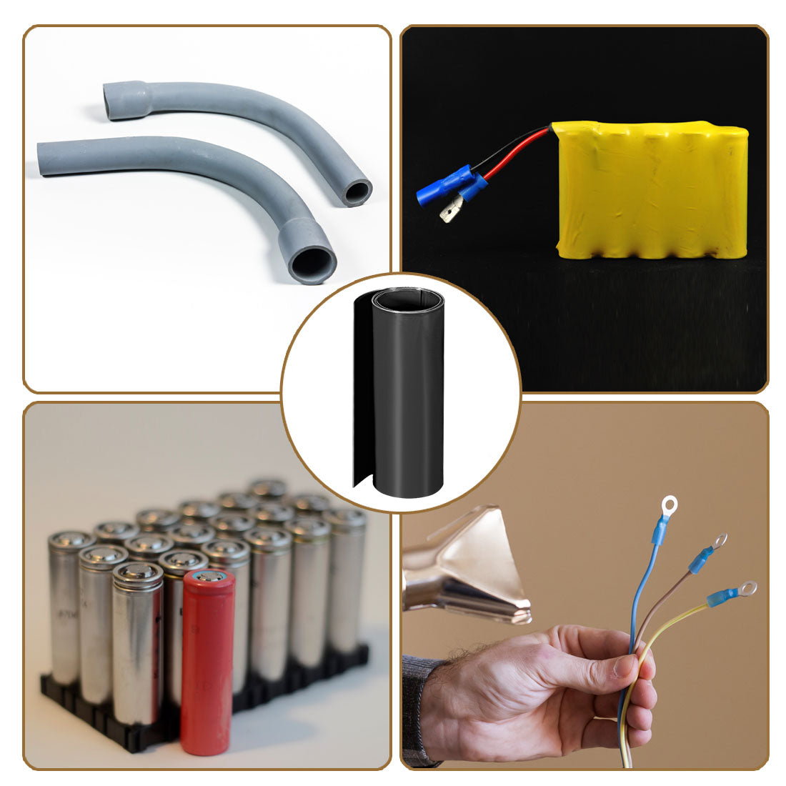 Harfington PVC Heat Shrink Tube 180mm Flat Width Wrap