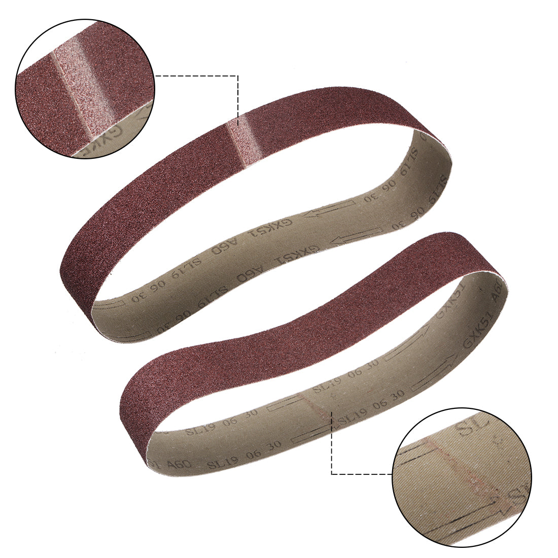 uxcell Sanding Belts Aluminum Oxide Sands Belts