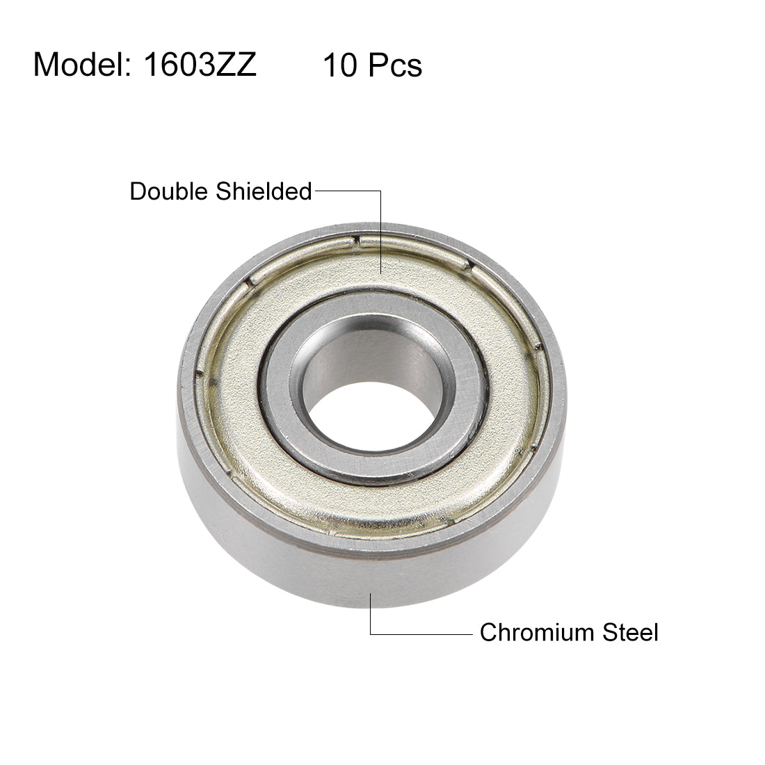 uxcell Uxcell Deep Groove Ball Bearings Inch Double Shielded Chrome Steel Roller Z2 P0