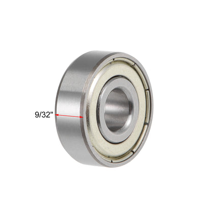 Harfington Uxcell Deep Groove Ball Bearings Inch Double Shielded Chrome Steel Roller Z2 P0