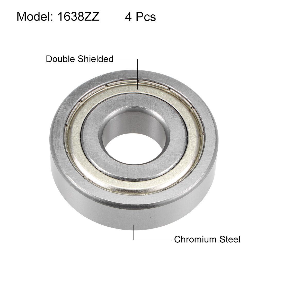 uxcell Uxcell Deep Groove Ball Bearing Inch Double Shielded Chrome Steel P0 Z2