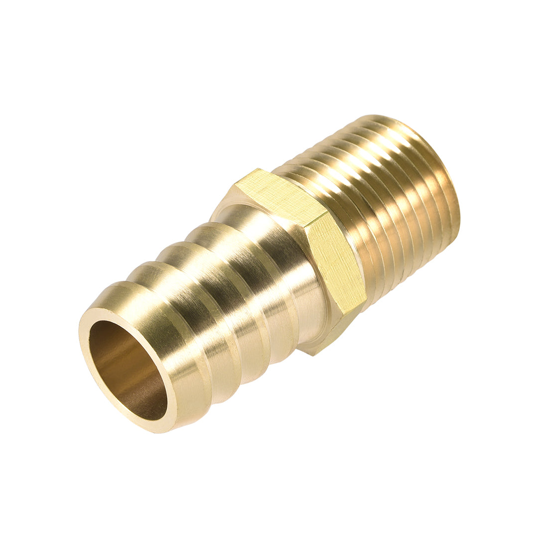 uxcell Uxcell Brass Barb Hose Fitting Connector 3/4" Barbed x 1/2 NPT Male Pipe