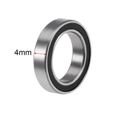 Harfington Uxcell 6701-2RS Deep Groove Ball Bearings Z2 12x18x4mm Double Sealed Chrome Steel 10pcs