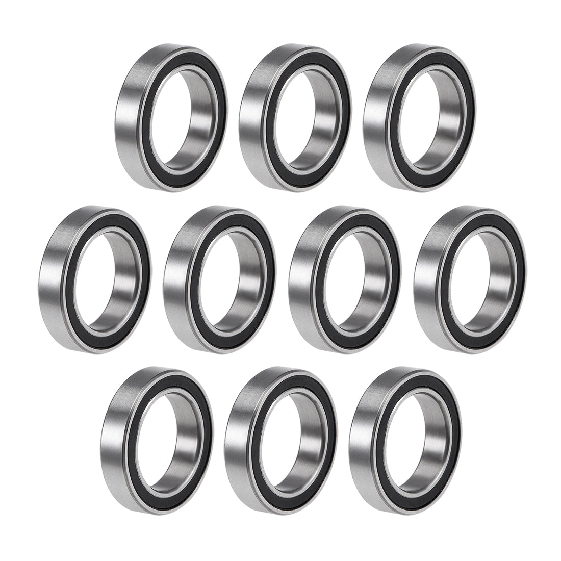 uxcell Uxcell 6701-2RS Deep Groove Ball Bearings Z2 12x18x4mm Double Sealed Chrome Steel 10pcs