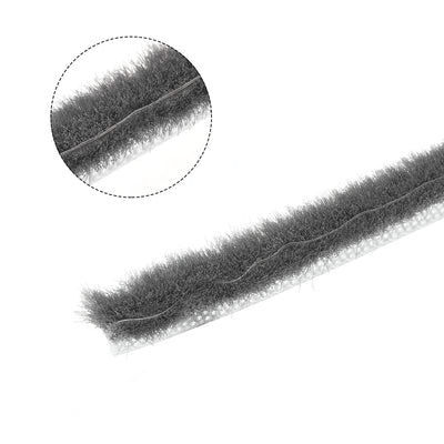 Harfington Bürste zum Abisolieren von Dichtungen, Dichtungsstreifen für Kartenschlitze, Flor, Dichtungsstreifen, Türkehrbürste für Tür, Fenster, mit Silikonfolie