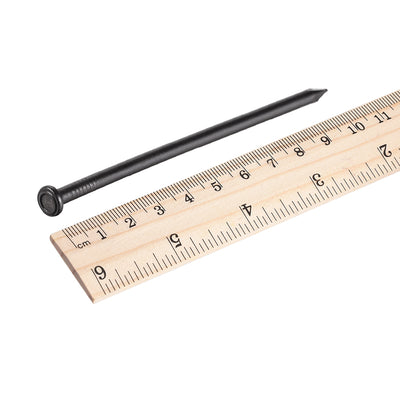 Harfington Uxcell Hardware Nails Carbon Steel Point Tip Wall Cement Nail 100mm 3.9-inch Black 10pcs