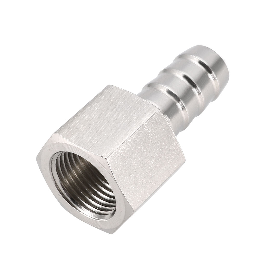 uxcell Uxcell Stainless Steel Barb Hose Fitting Connector Adapter 12mm Barbed x PT3/8 Female Pipe 3Pcs