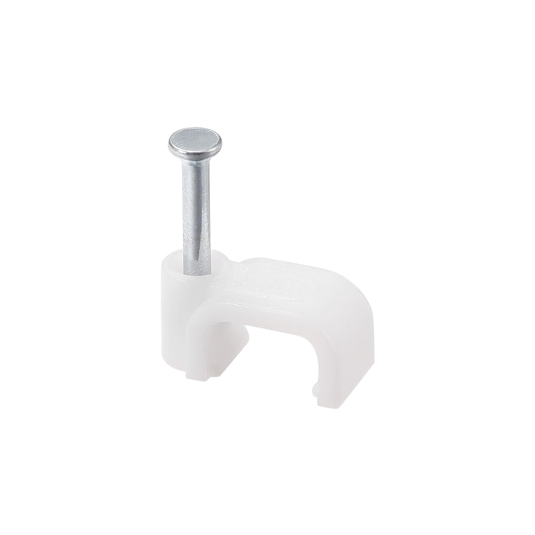 uxcell Uxcell Nail Cable Clips 8mm Clamps Wire Holder Square Fastener for Home Office Cords Management White 100Pcs