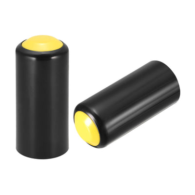 uxcell Uxcell Microphones Battery Cover Mic Battery Screw on Cap Cup Cover for PGX24 SLX24 PG58 SM58 BETA58 Wireless Yellow 2Pcs