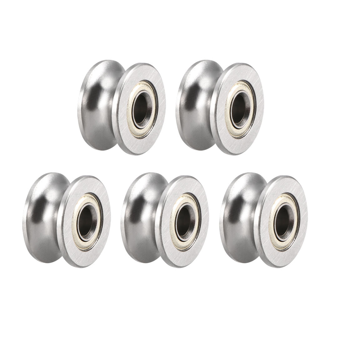 Harfington U624ZZ Deep Groove Guide Pulley Rail Ball Bearings 4mmx13mmx7mm Double Metal Shielded (GCr15) Chrome Steel Bearings 5pcs