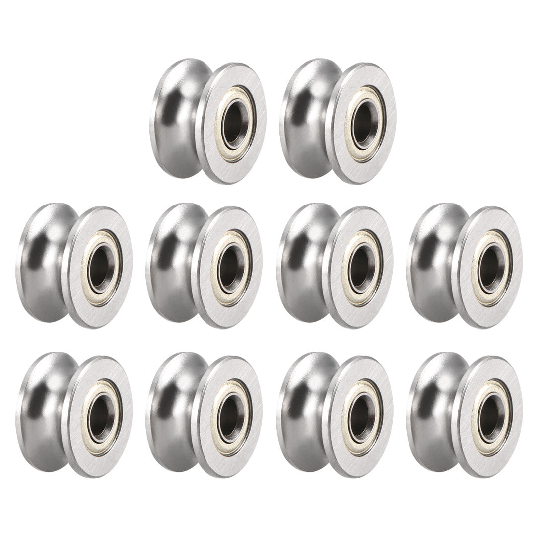 Harfington U624ZZ Deep Groove Guide Pulley Rail Ball Bearings 4mmx13mmx7mm Double Metal Shielded (GCr15) Chrome Steel Bearings 10pcs