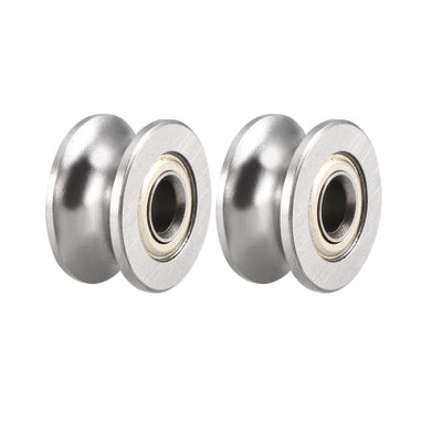 uxcell Uxcell U624ZZ Deep Groove Guide Pulley Rail Ball Bearings 4mmx13mmx7mm Double Metal Shielded (GCr15) Chrome Steel Bearings 2pcs