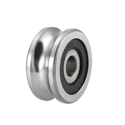 Harfington SG25 Deep U Groove Ball Track Guide Bearing 8mmx30mmx14mm Double Sealed (GCr15) Chrome Steel Bearing