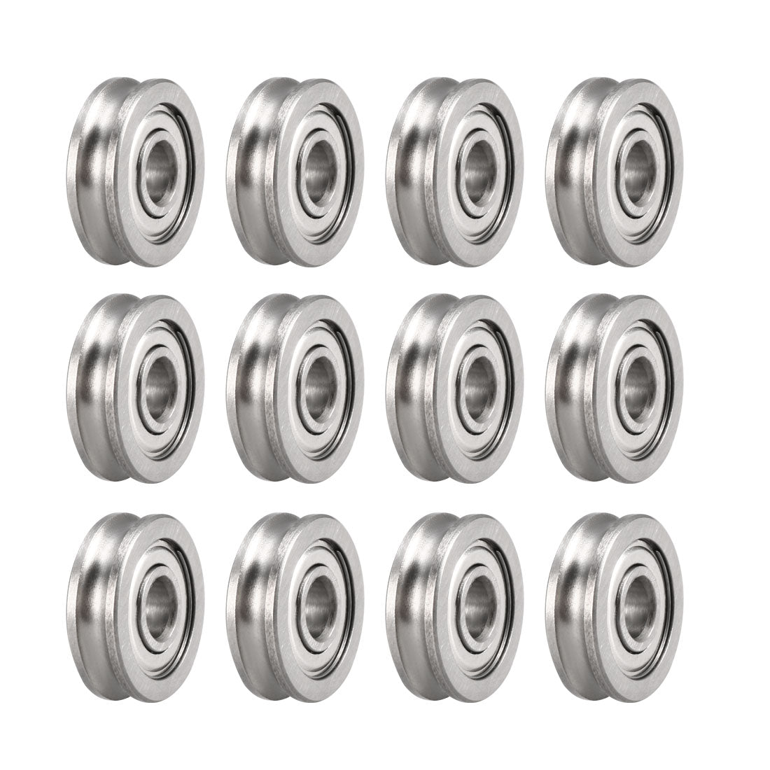 Harfington U604ZZ Deep Groove Ball Bearings 4mmx13mmx4mm Double Metal Shielded (GCr15) Chrome Steel Bearings 12pcs
