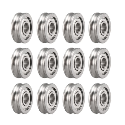 Harfington U604ZZ Deep Groove Ball Bearings 4mmx13mmx4mm Double Metal Shielded (GCr15) Chrome Steel Bearings 12pcs